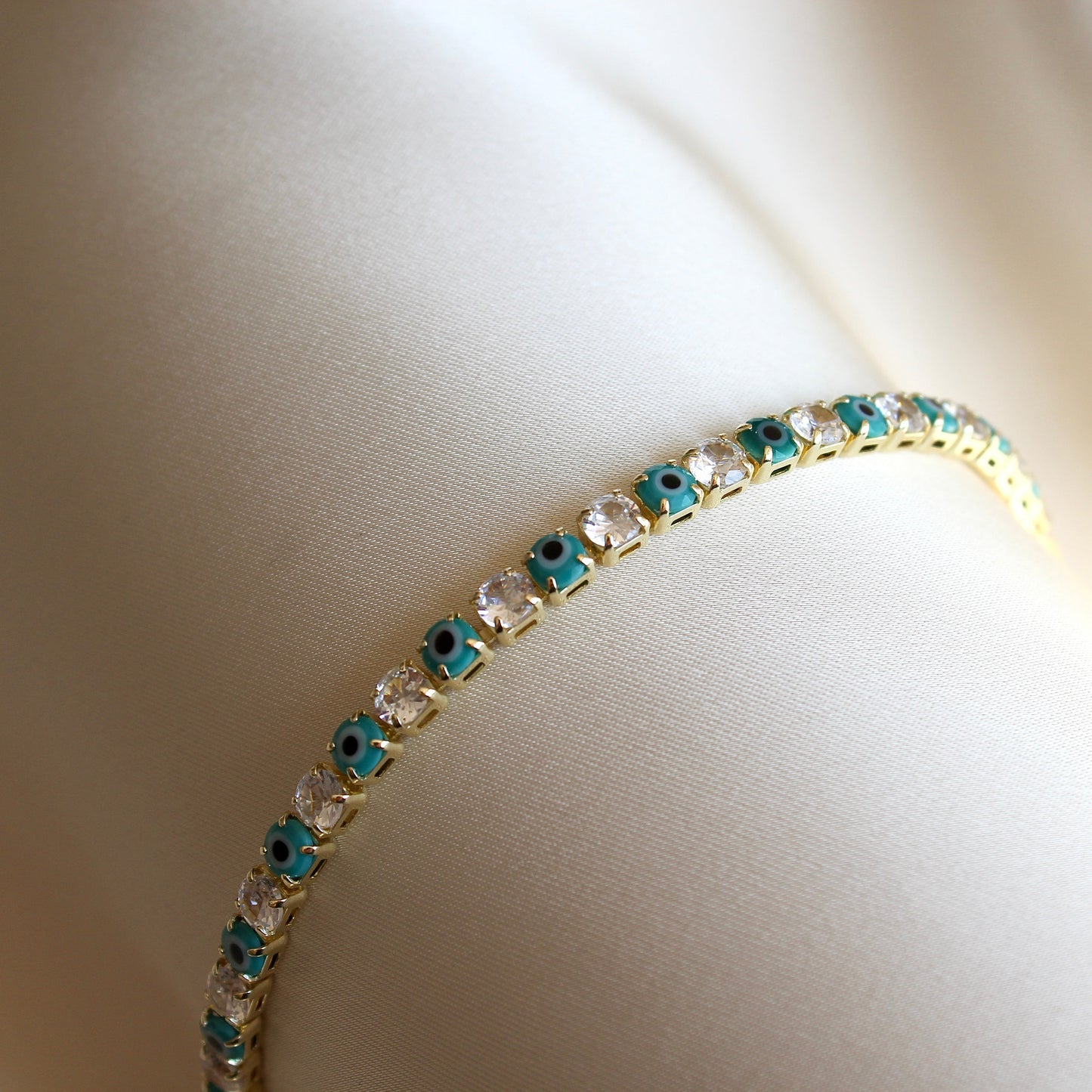Multi Nazar Tennis Armband