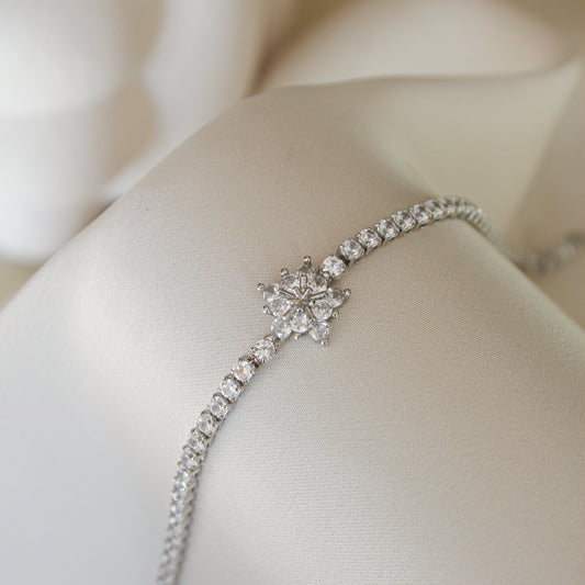 Flower Tennis Bracelet