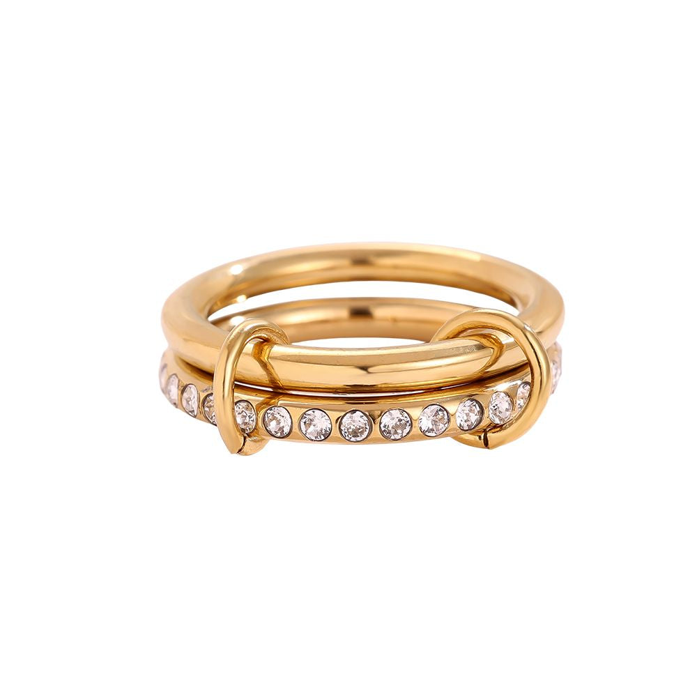 Double Interlocked Ring Stone