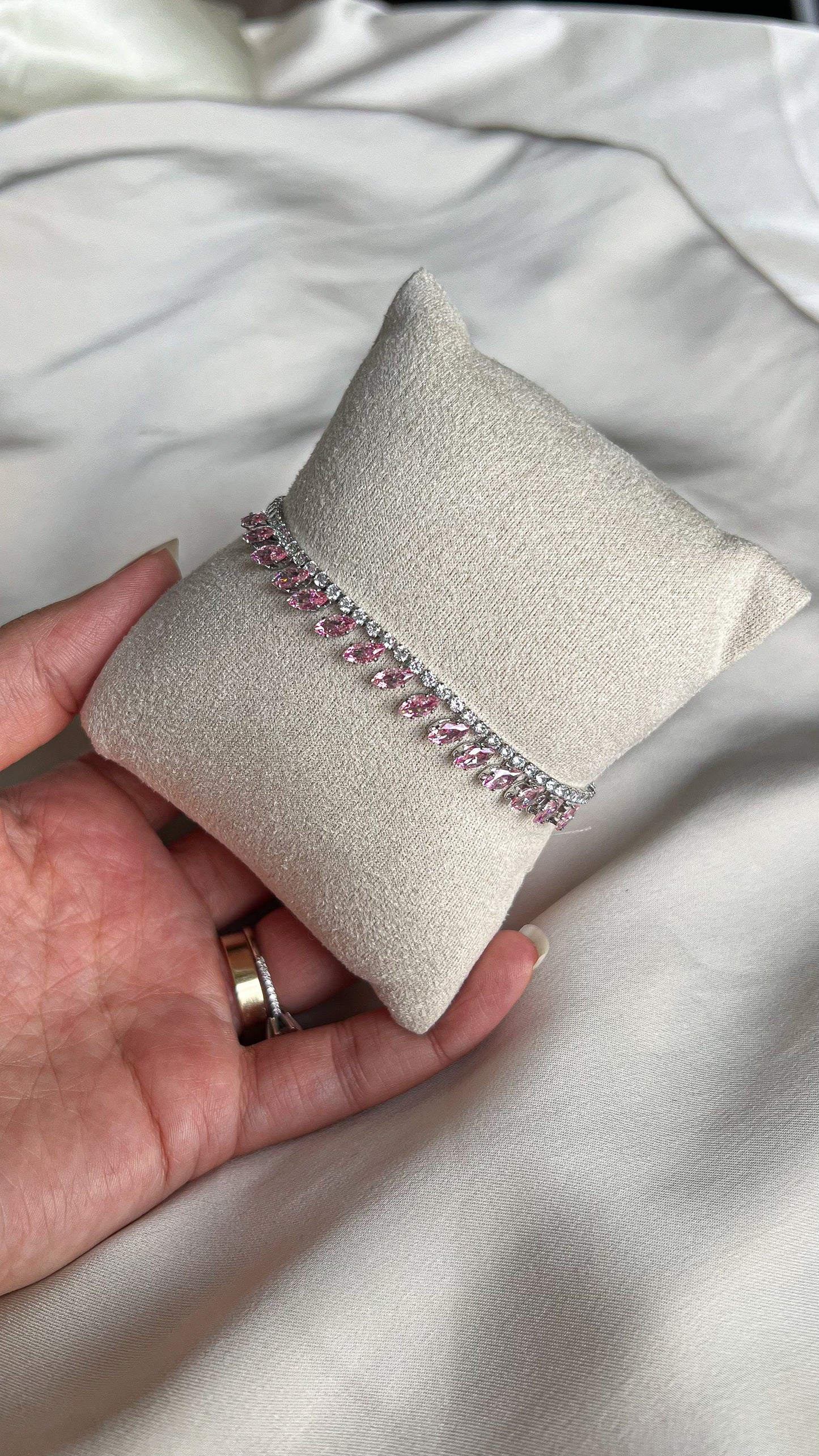 Lamina Tennis Bracelet Pink