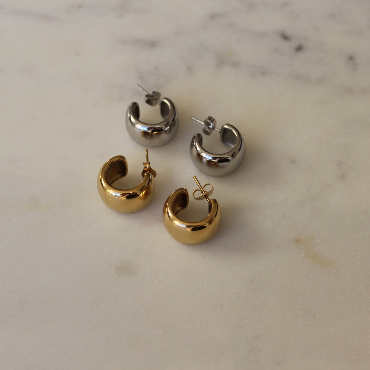 Boucles d'oreilles Yasmin en argent, petites