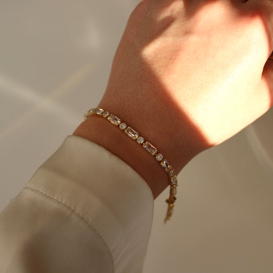 Thin Cube Tennis Armband