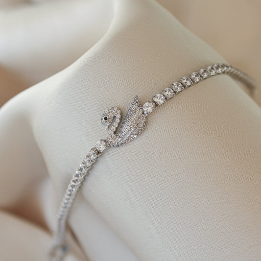 Swan Tennis Bracelet