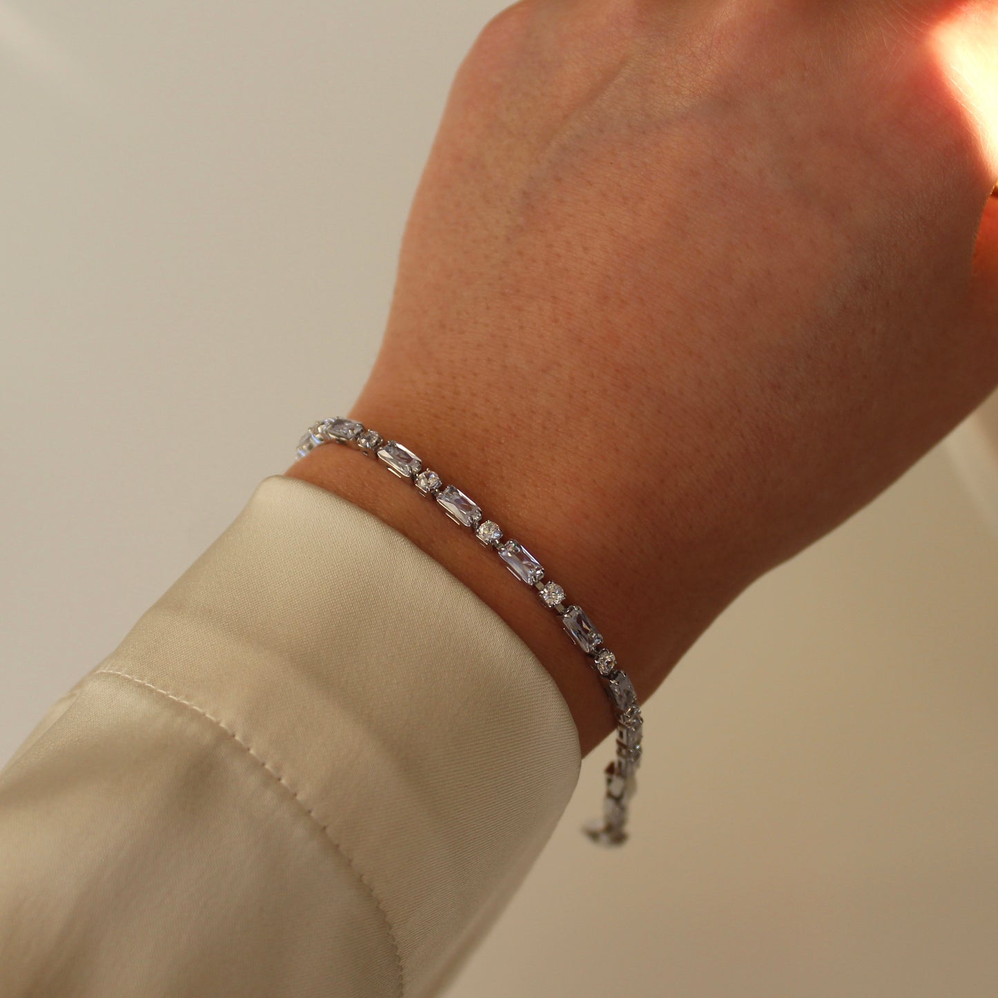 Thin Cube Tennis Armband
