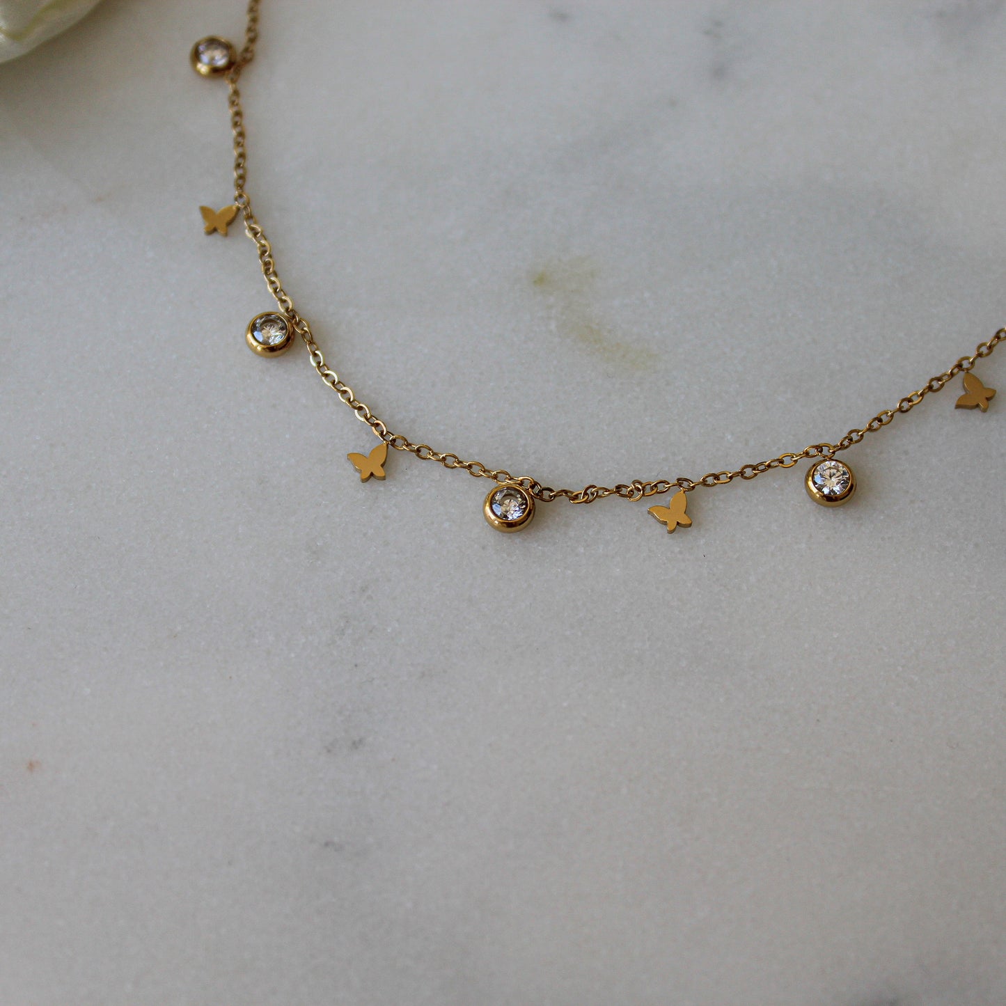 Multi Shiny Butterfly Kette