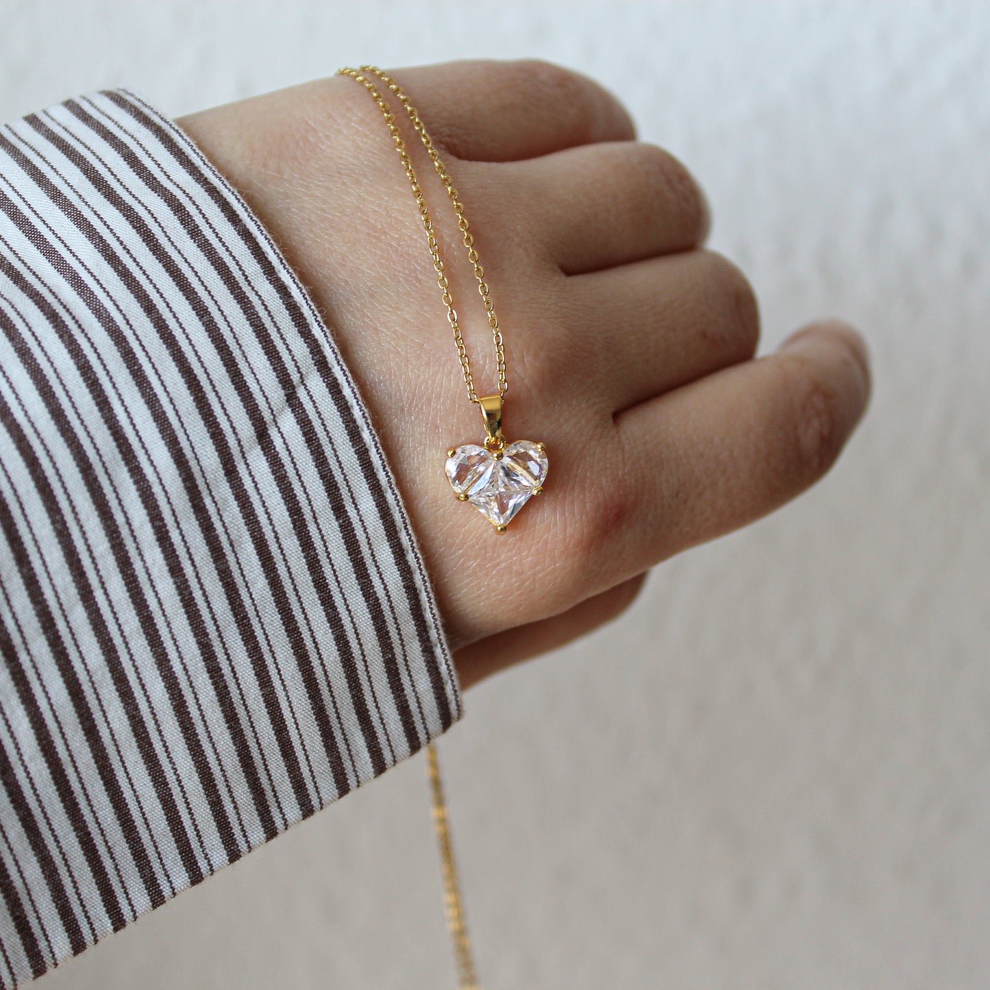 Chunky Stone Heart Kette