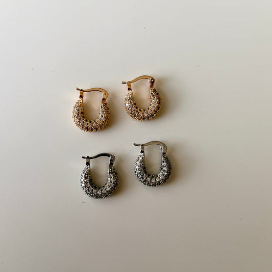 Mini Diamond Hoops