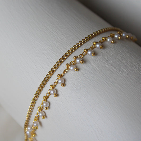 Double Pearl Armband