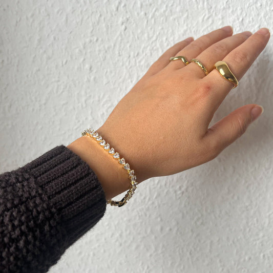 Multi Heart Sparkle Armband