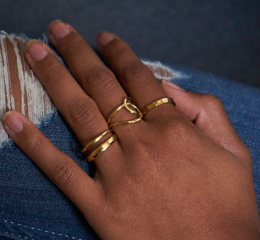 Two Layer Ring Gold