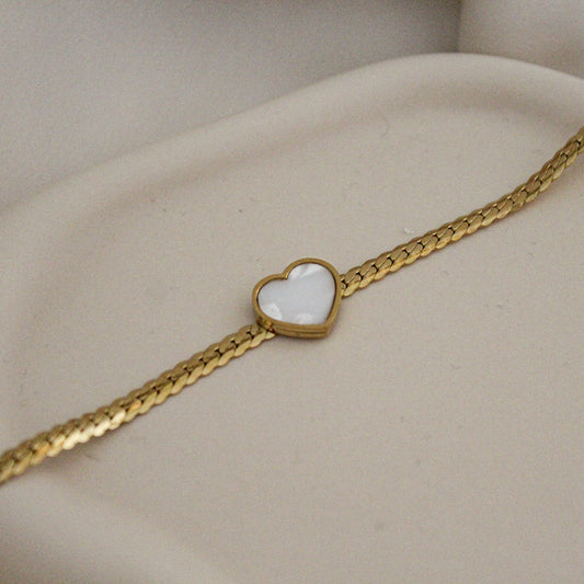 Herz Armband Perlmutt