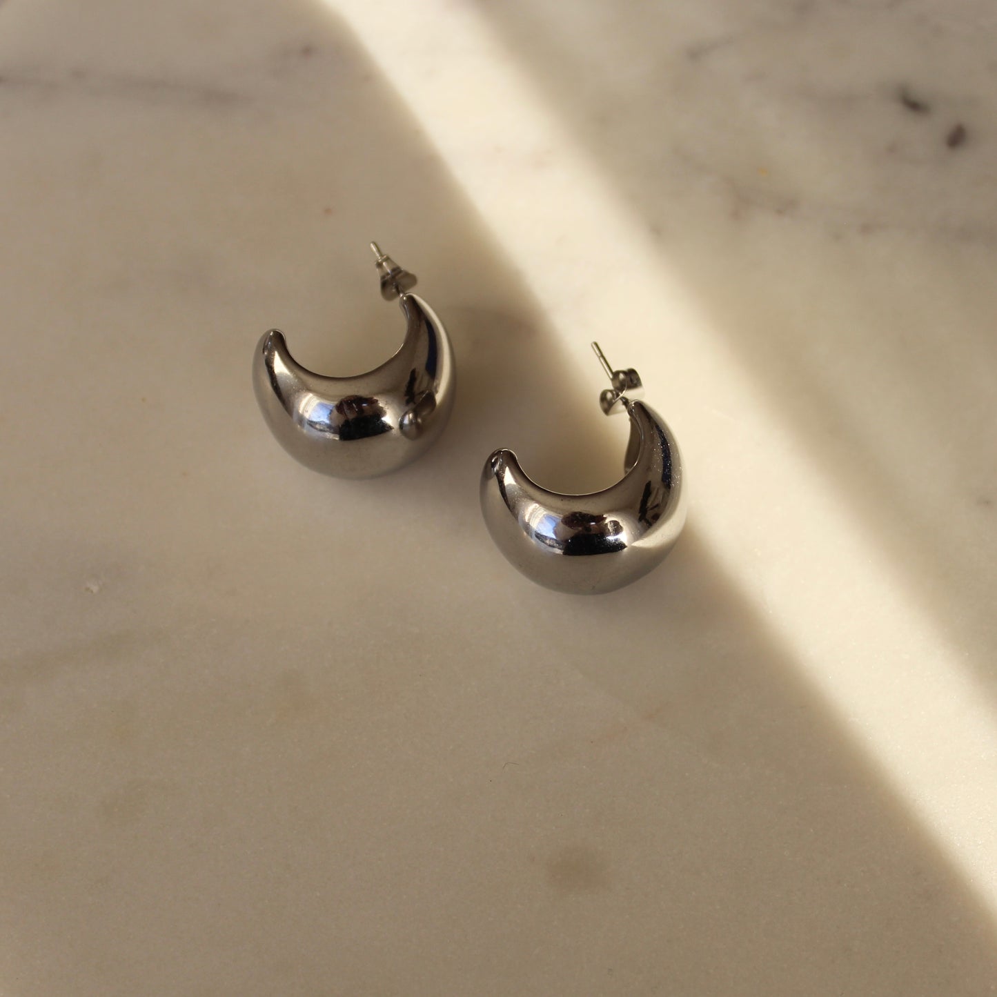 Boucles d'oreilles Yasmin en argent, grandes