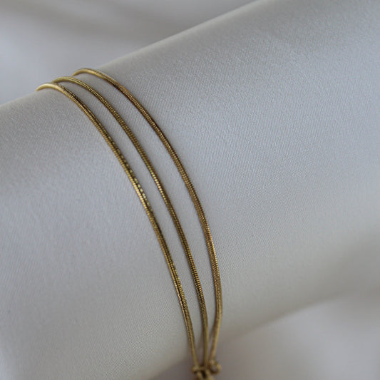 Trio Snake Armband Gold