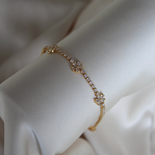 Bracelet Tennis Mini Trèfle