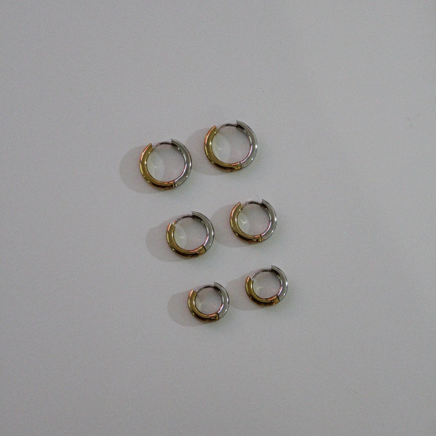 Bicolor Hoop Earrings 12-16 mm