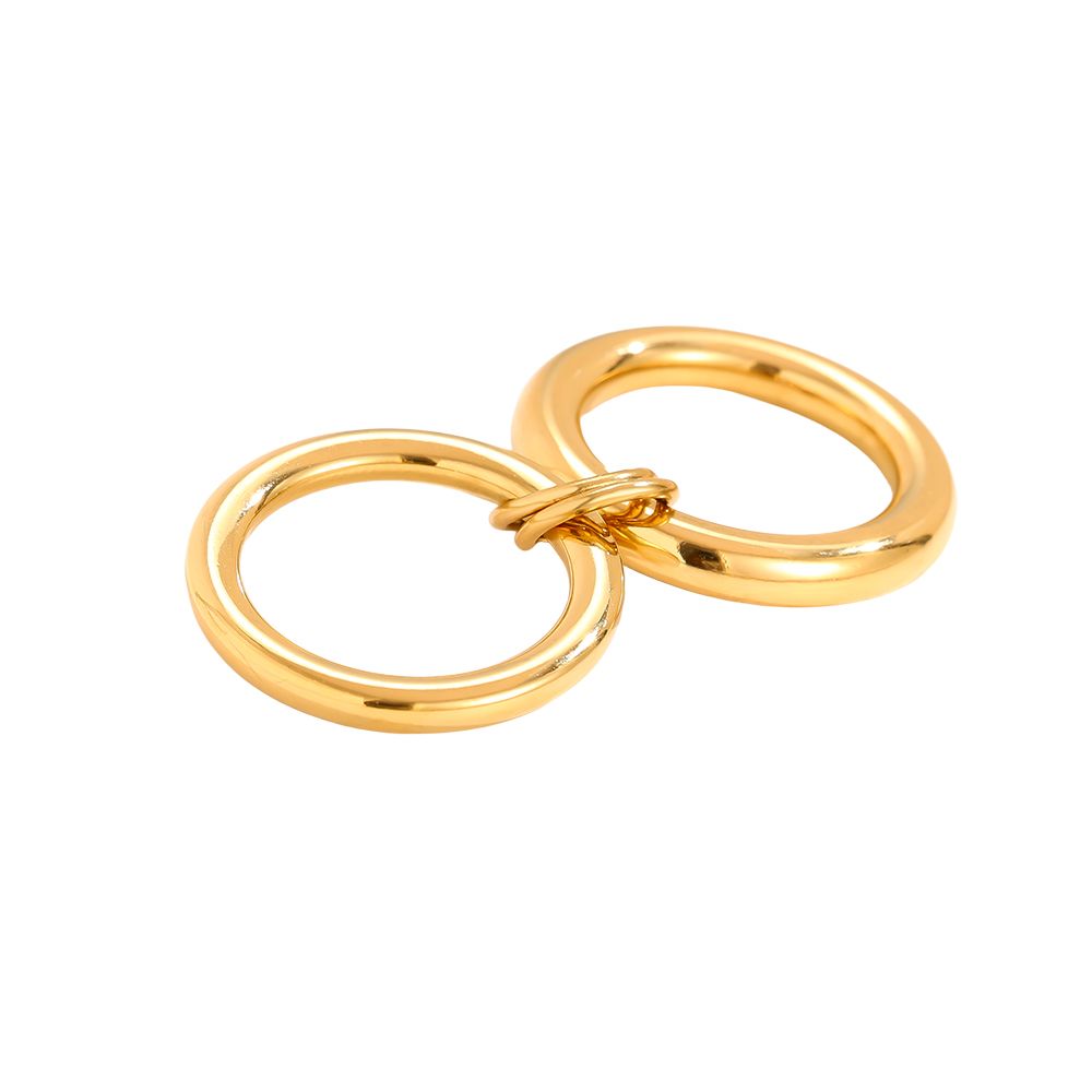 Double Interlocked Ring Gold