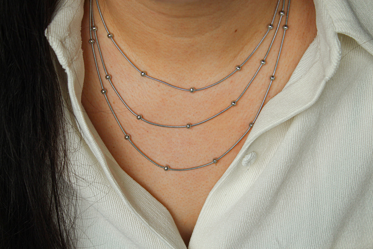 Trio Silber Kette