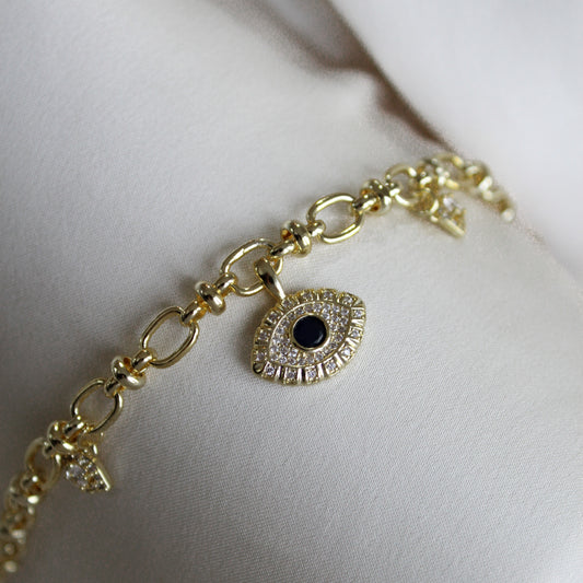Evil Eye Charm Armband