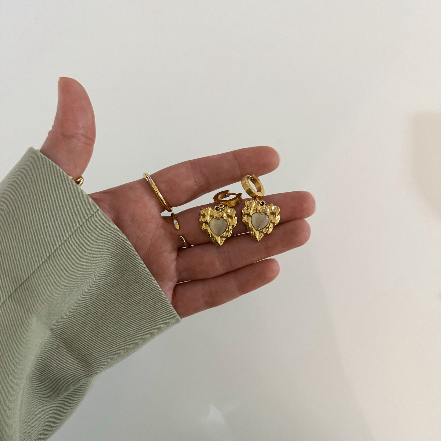 Boucles d'oreilles grand cœur