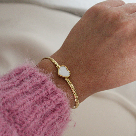 Herz Armband Perlmutt