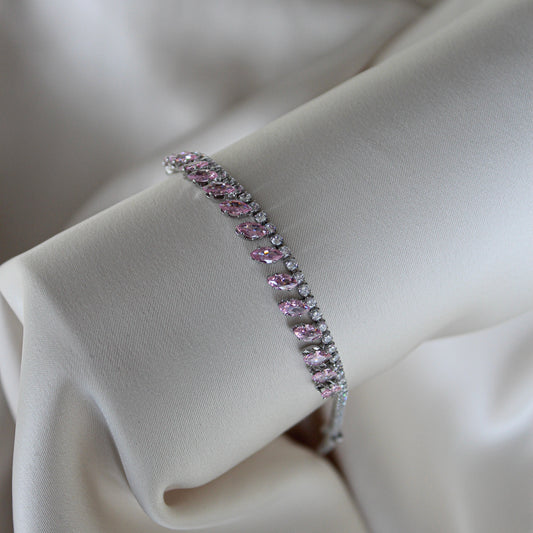 Lamina Tennis Bracelet Pink