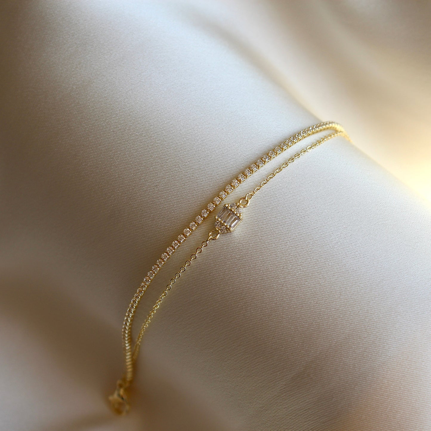 Double Baguette Armband