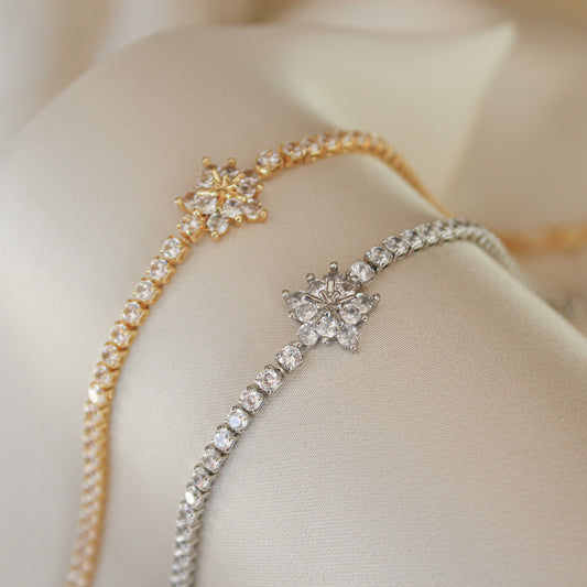 Flower Tennis Armband