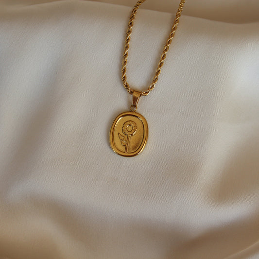 Twist Rose Necklace