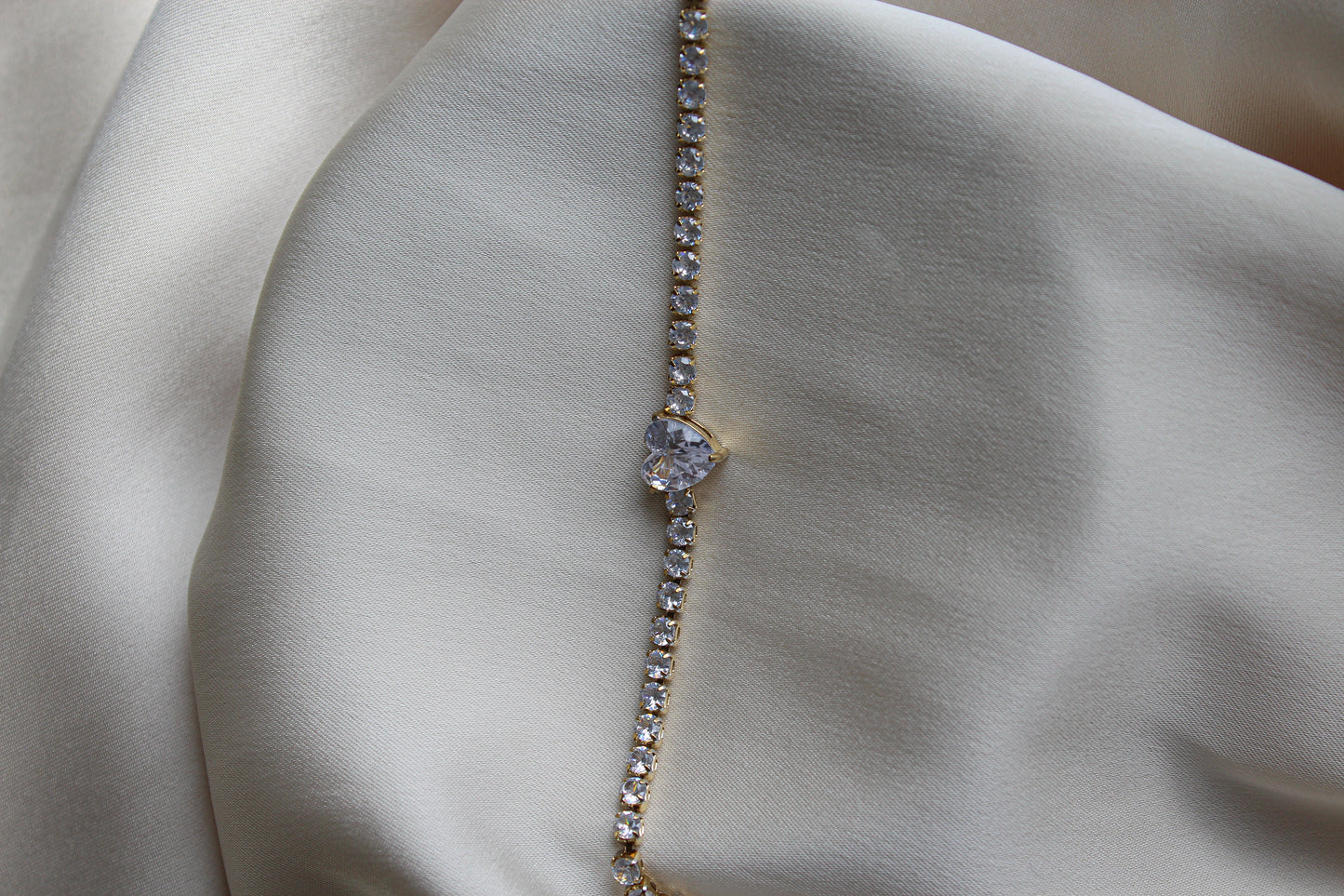 Chunky Herz Tennis Armband