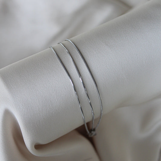 Trio Snake Armband Silber