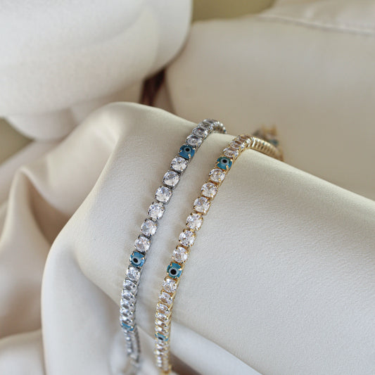 Blue Eye Tennis Armband