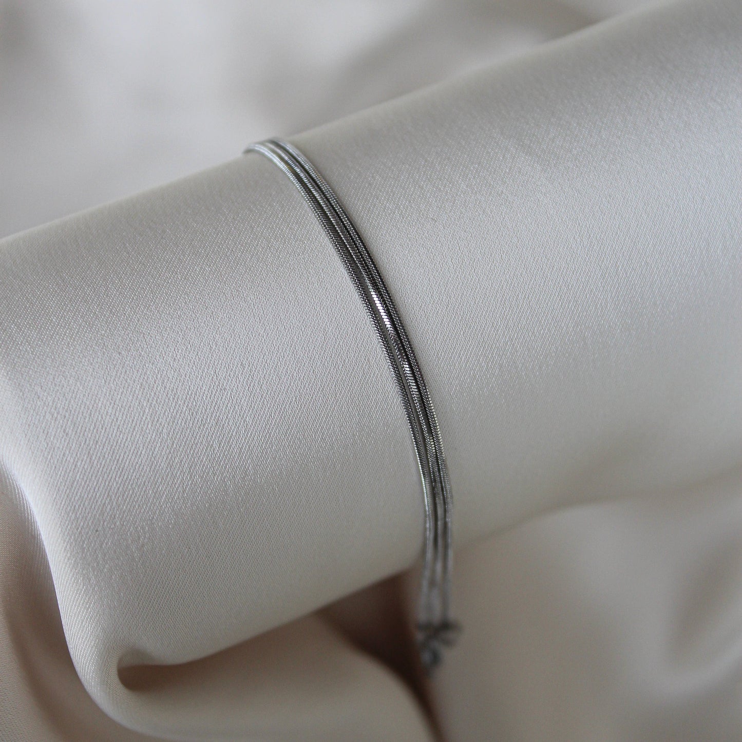 Bracelet Trio Serpent Argent