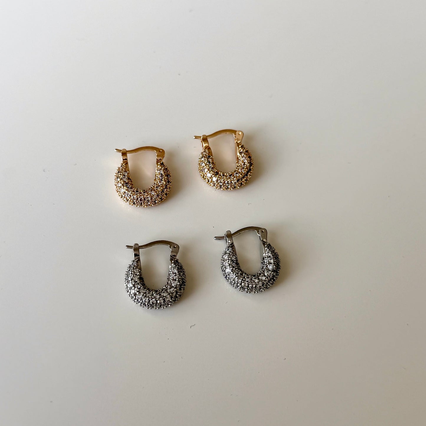 Mini Diamond Hoops