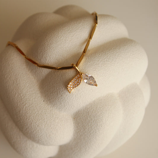 Sparkle Whale Tail Necklace