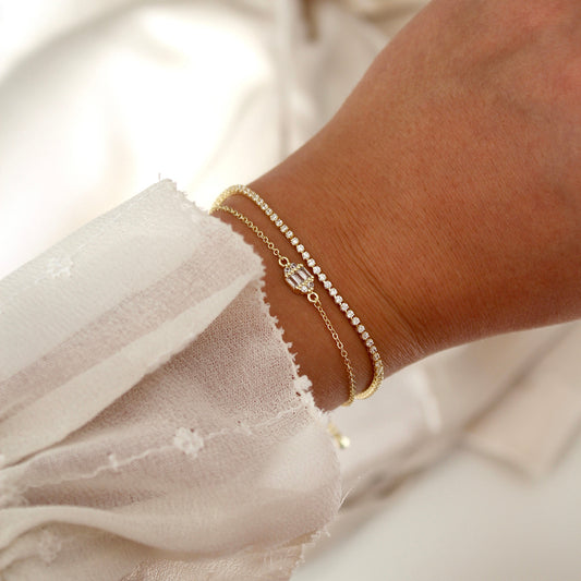 Double Baguette Armband