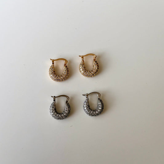 Mini Diamond Hoops