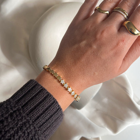 Half Sparkle Star Armband