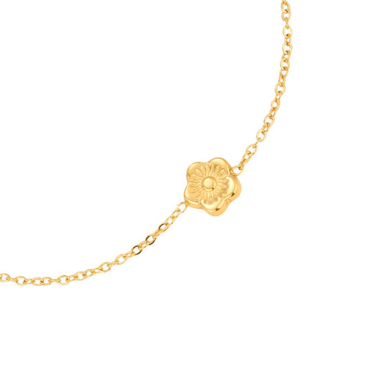 Single Flower Armband Gold