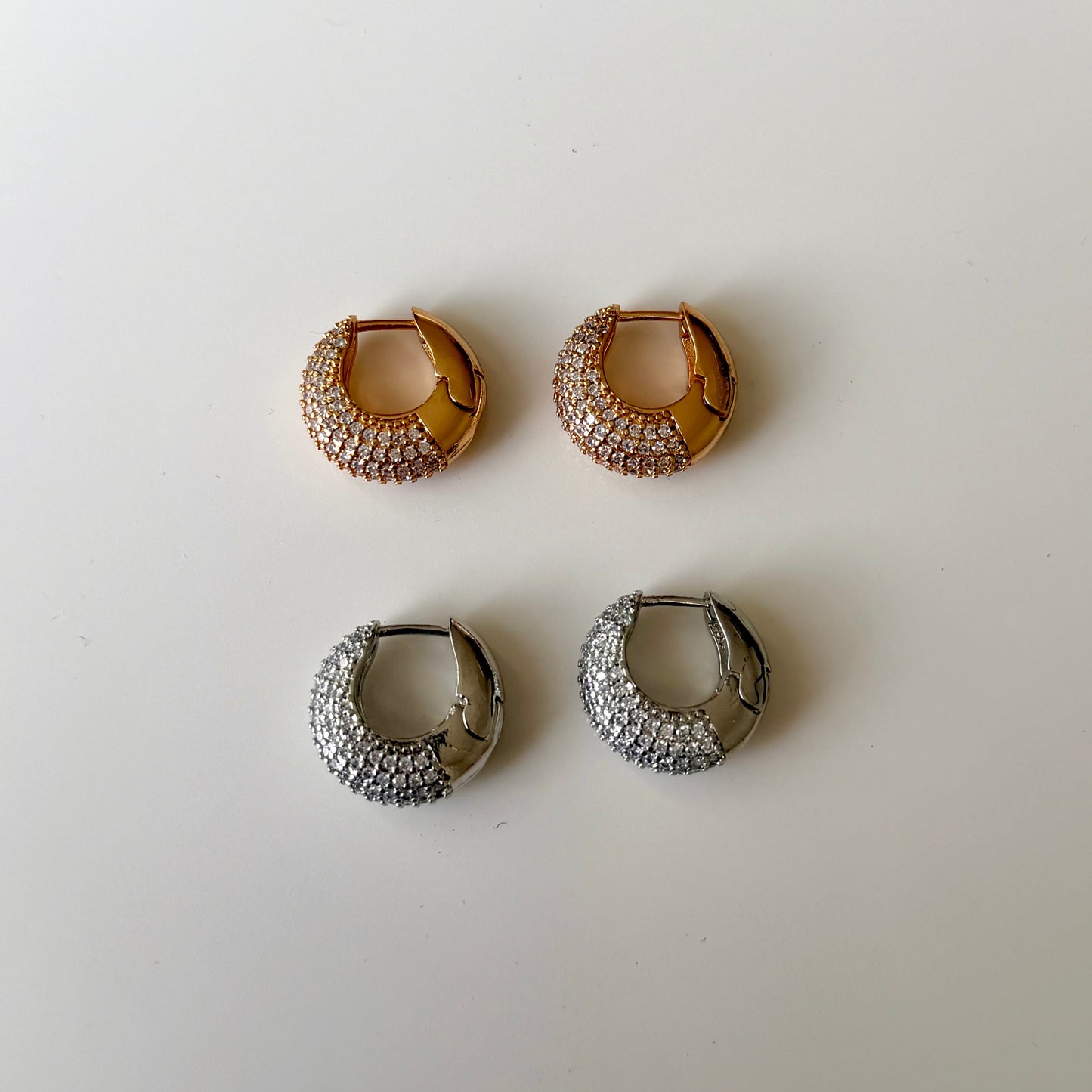 Chunky Diamond Hoops