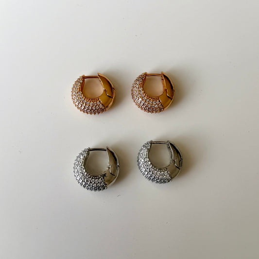 Chunky Diamond Hoops