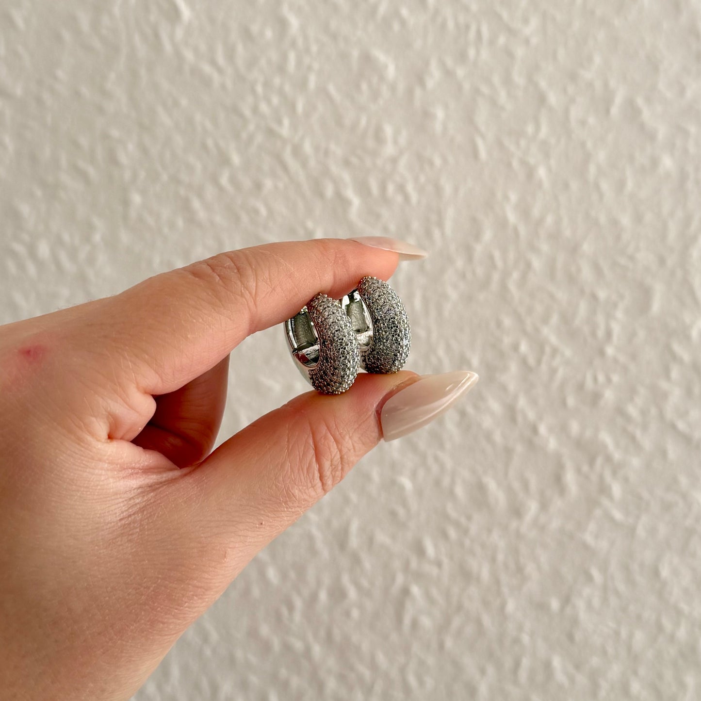 Chunky Diamond Hoops