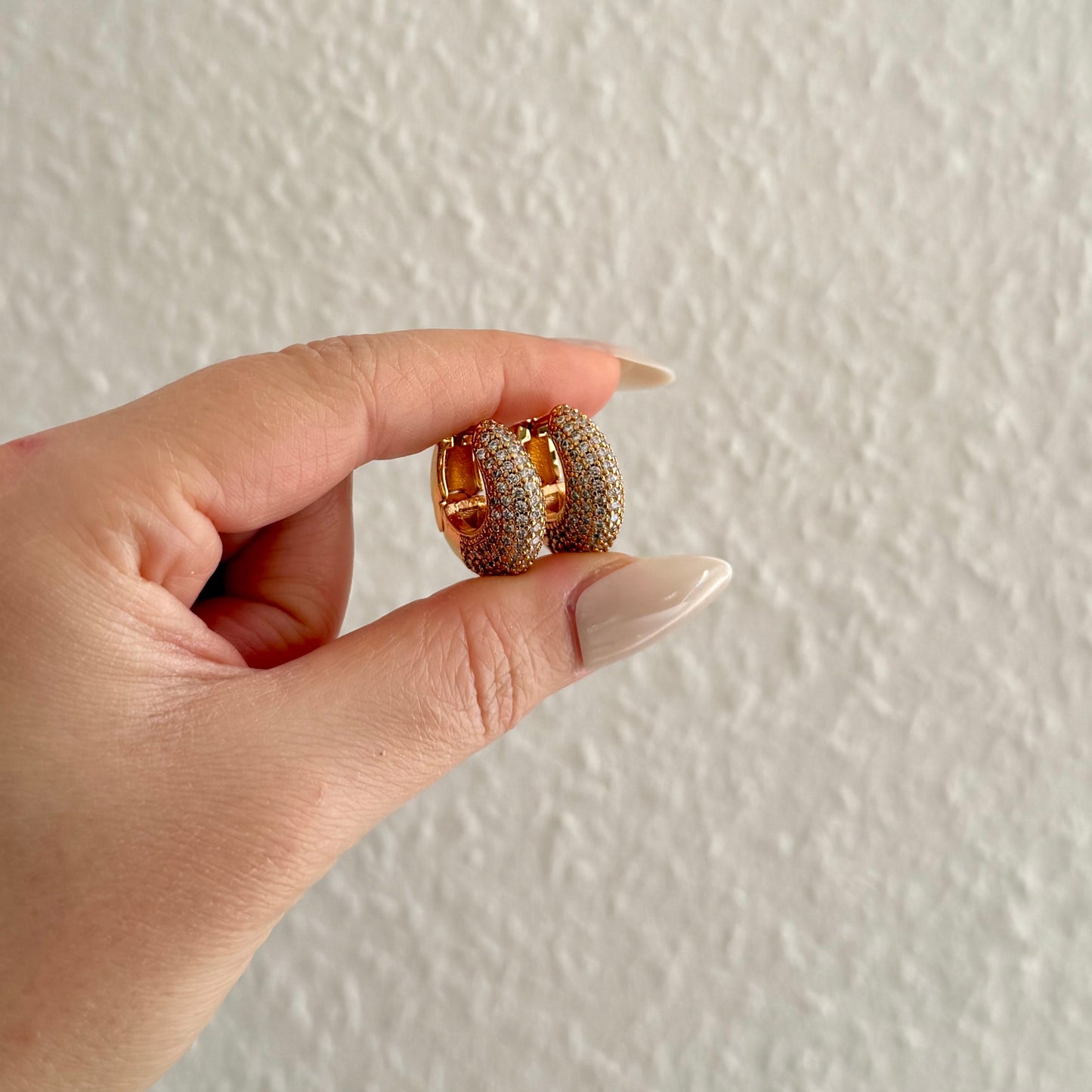 Chunky Diamond Hoops